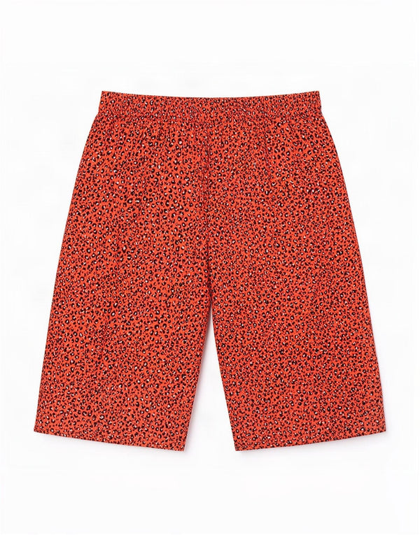 Damskie spodnie Capri Marks & Spencer UK 20 2XL W42 Czerwony nadruk zwierzęcy