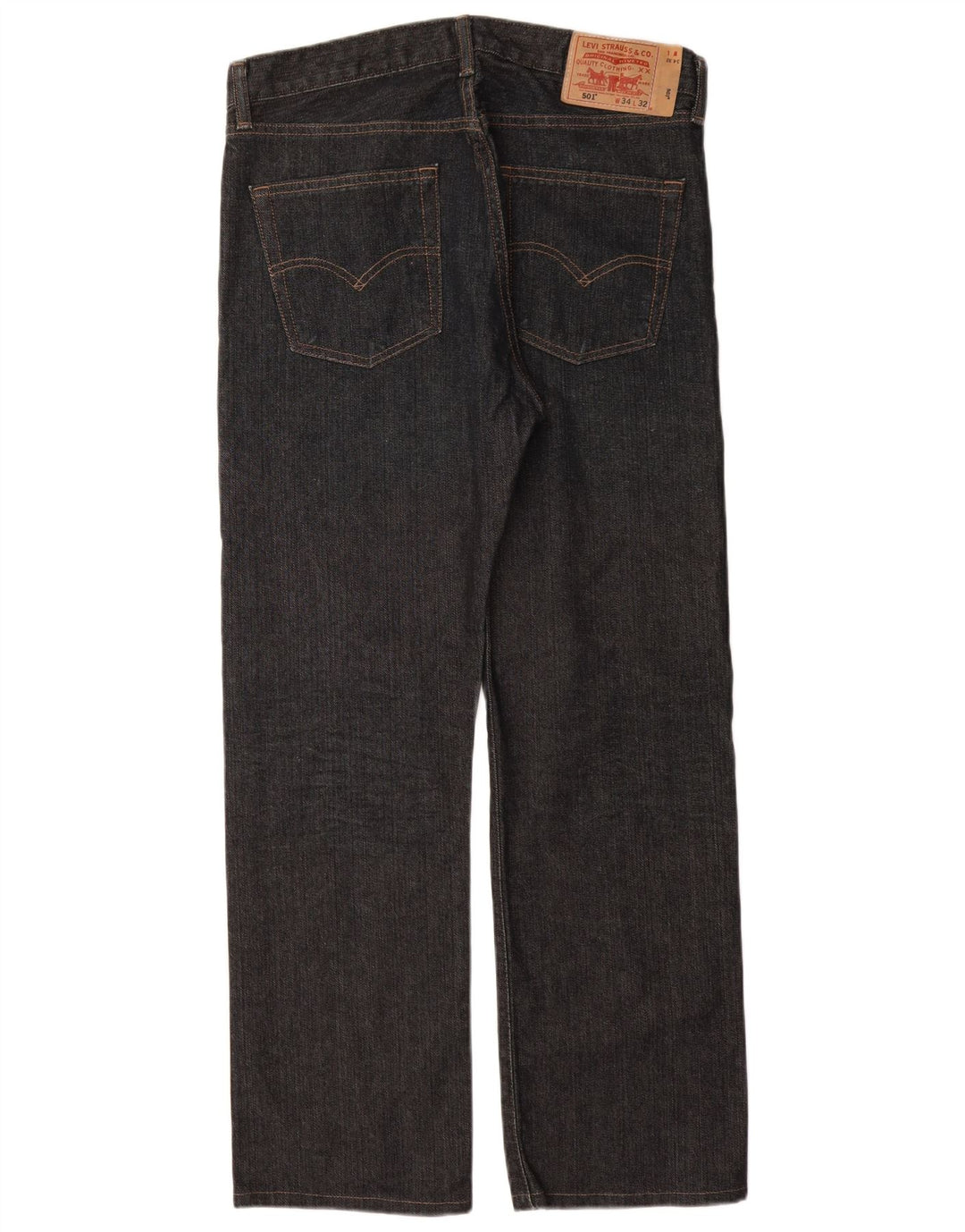 Męskie jeansy LEVI'S 501 Straight W34 L30 Granatowa bawełna