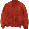 SCHIATTI&CO Mens Suede Bomber Jacket IT 56 3XL Red