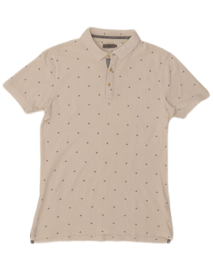 Męska koszulka polo Calvin Klein Jeans, duża, w białe cętki