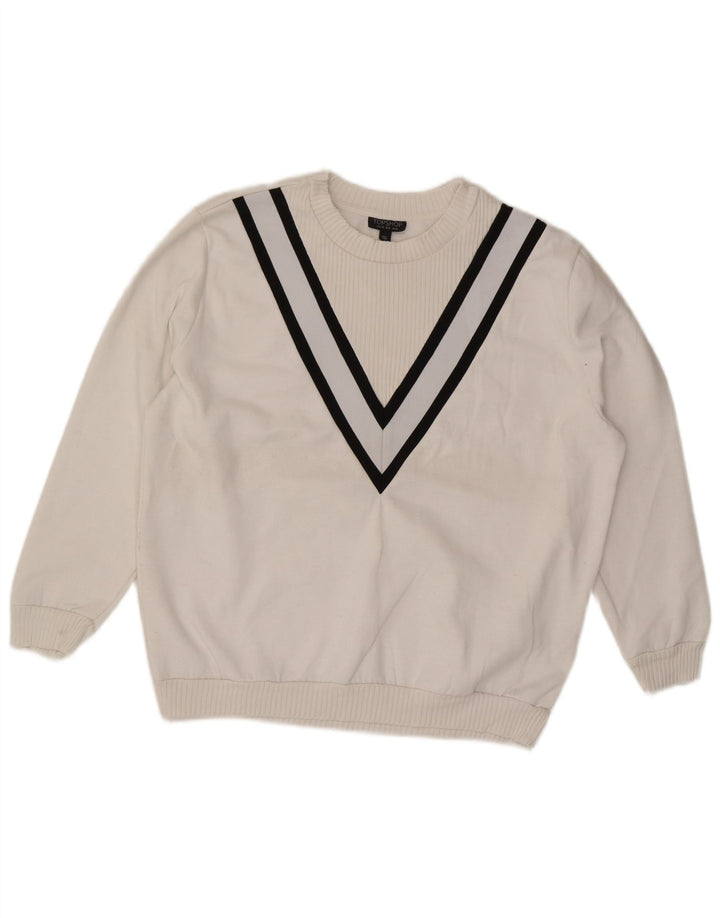 Damski sweter oversize Topshop UK 12 w średnie białe paski