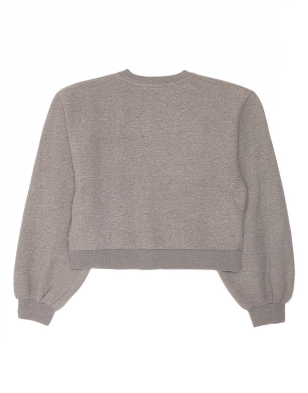 Damska bluza Puma Crop Graphic Jumper UK 10 Small Grey Sports