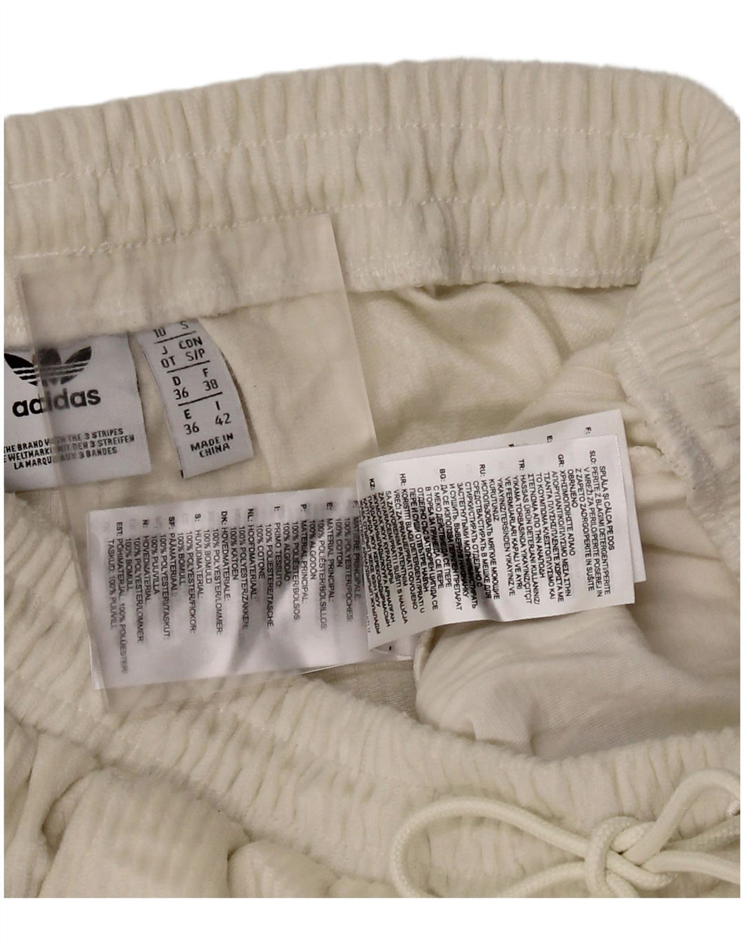 Damskie spodnie dresowe Adidas Joggers UK 10 Small White Polyester
