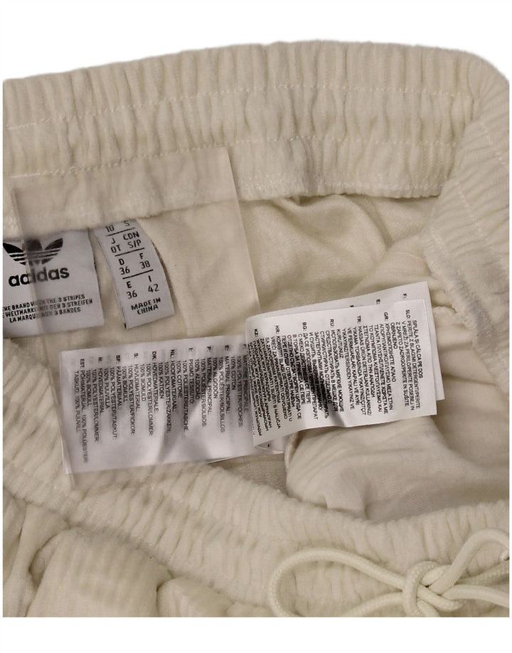 Damskie spodnie dresowe Adidas Joggers UK 10 Small White Polyester