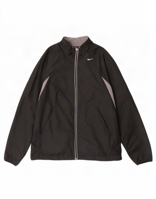 Damska bluza dresowa Nike US 12/14, duży czarny poliester z blokami kolorów