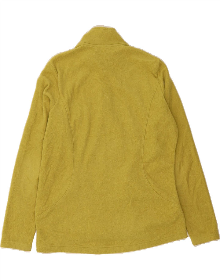 MARKS & SPENCER Womens Fleece Jacket UK 14 Large    Yellow Polyester Vintage Marks & Spencer and Second-Hand Marks & Spencer from Messina Hembry 