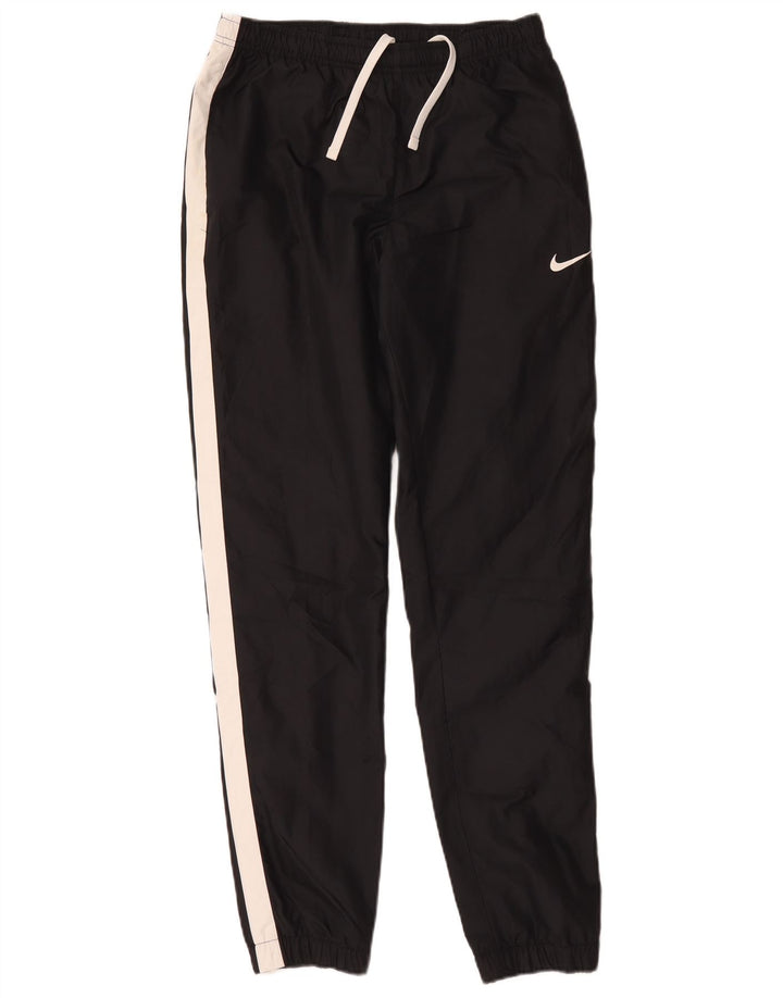 Męskie spodnie dresowe Nike Joggery, małe, czarne, poliestrowe bloki kolorów