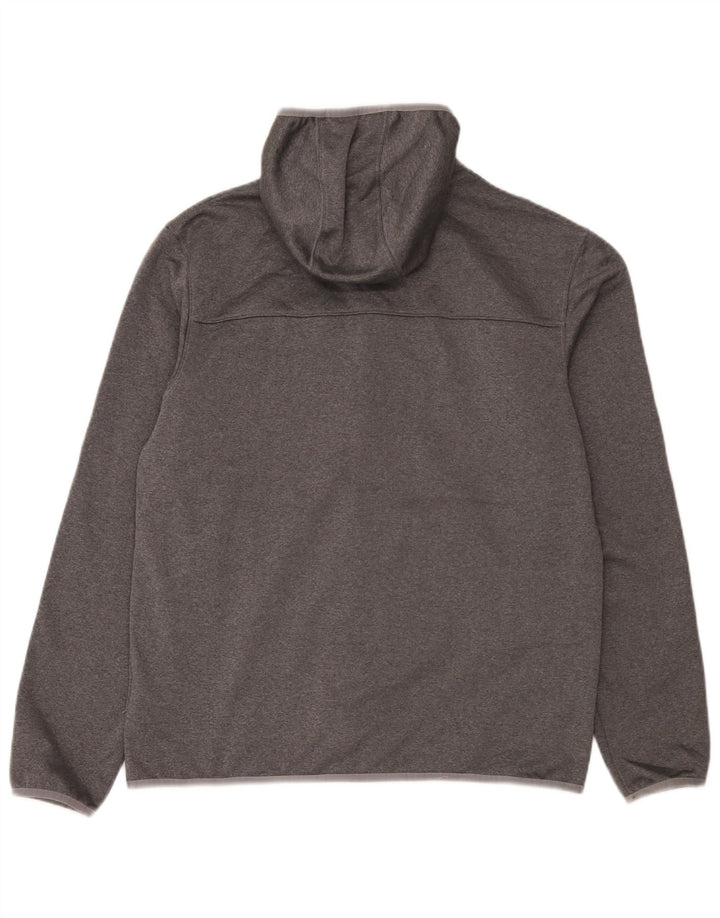 Męski sweter z kapturem i zamkiem błyskawicznym The North Face, duży, szary, poliestrowy