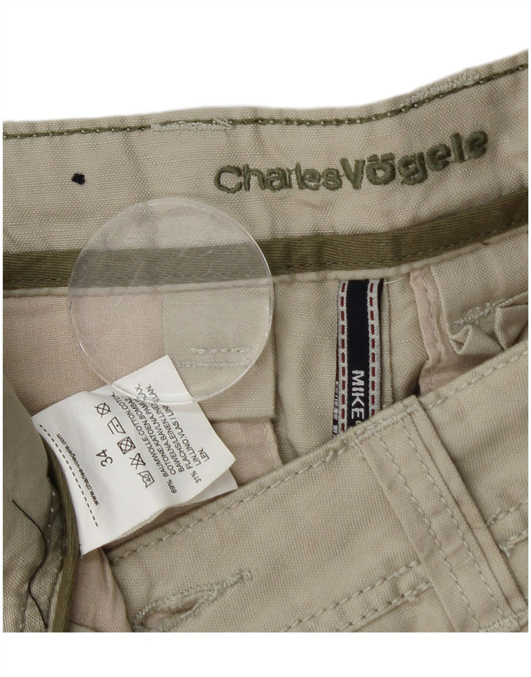Męskie szorty Charles Vogele Mike Cargo W34, duże, szare, bawełniane