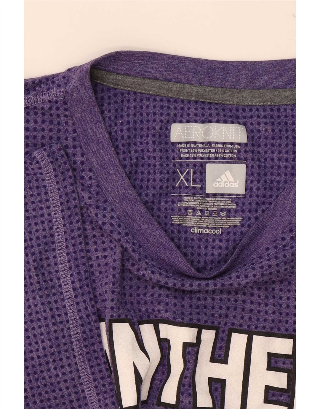 Adidas Męska koszulka z grafiką Panthers Top XL Fioletowy poliester