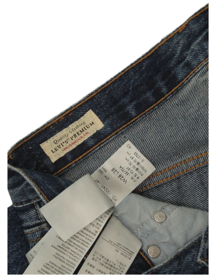 Męskie dżinsy Levi's 501 Straight W28 L28 Niebieskie bawełniane