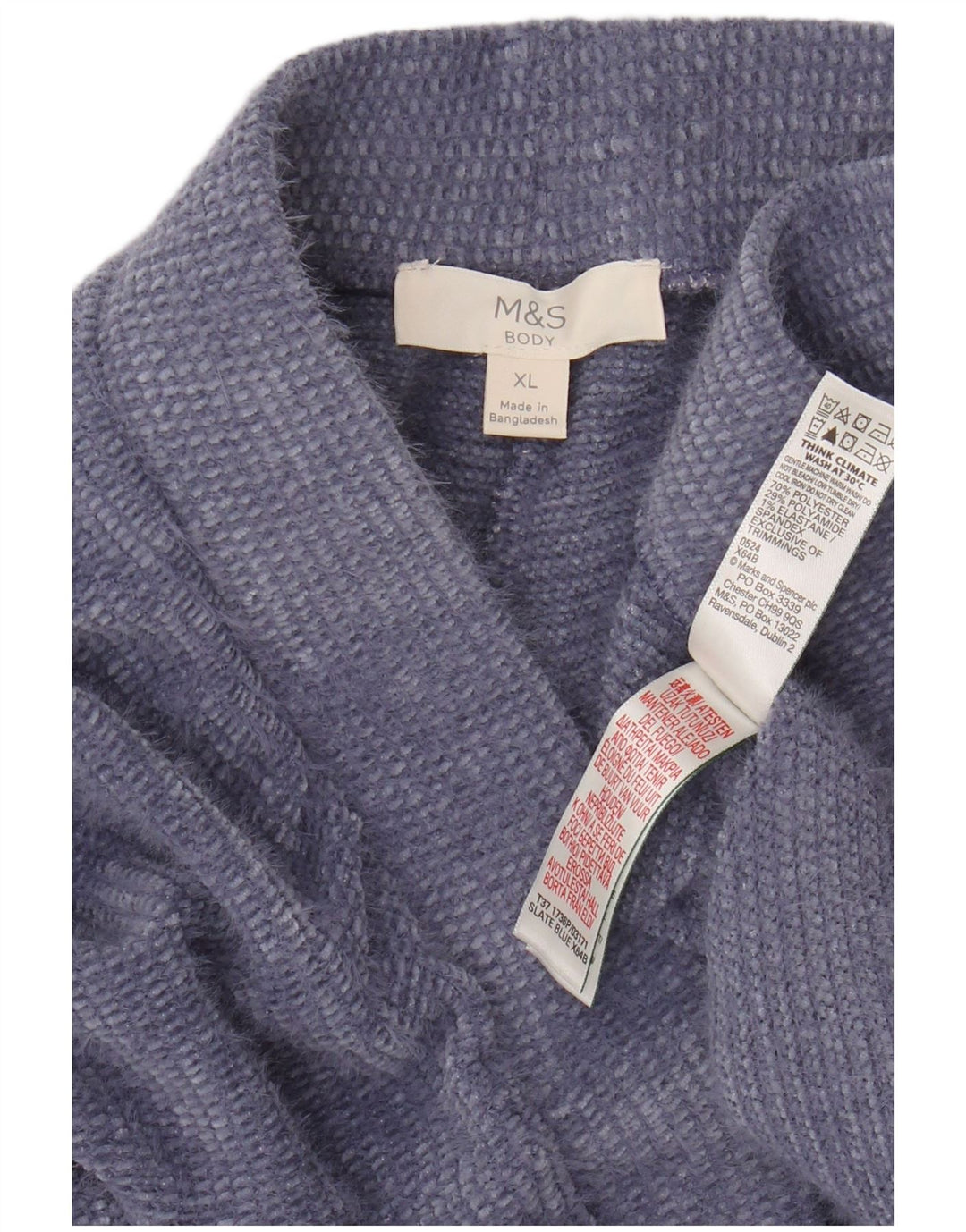 Damskie dzianinowe spodnie dresowe Marks & Spencer UK 18 XL, fioletowy poliester