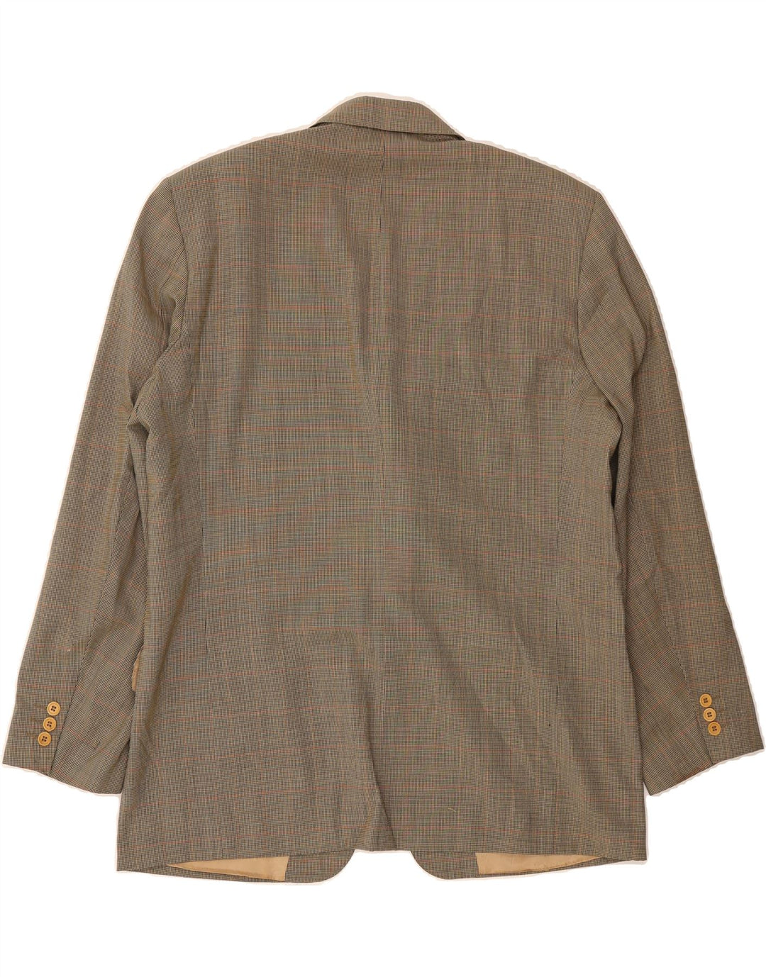 BURBERRY Mens 3 Button Blazer Jacket IT 56 3XL Beige Check Wool Vintage Burberry and Second-Hand Burberry from Messina Hembry 