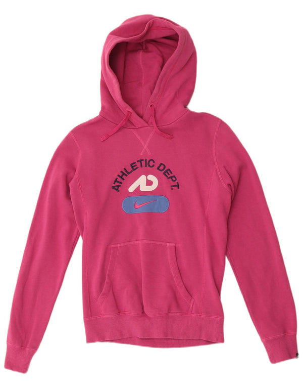 Damski sweter z kapturem Nike Graphic UK 10, mały, różowy, bawełniany