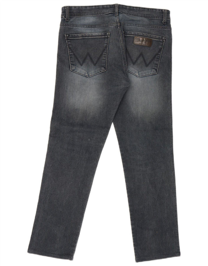 Wrangler Męskie Proste Dżinsy W36 L30 Niebieskie Bawełniane
