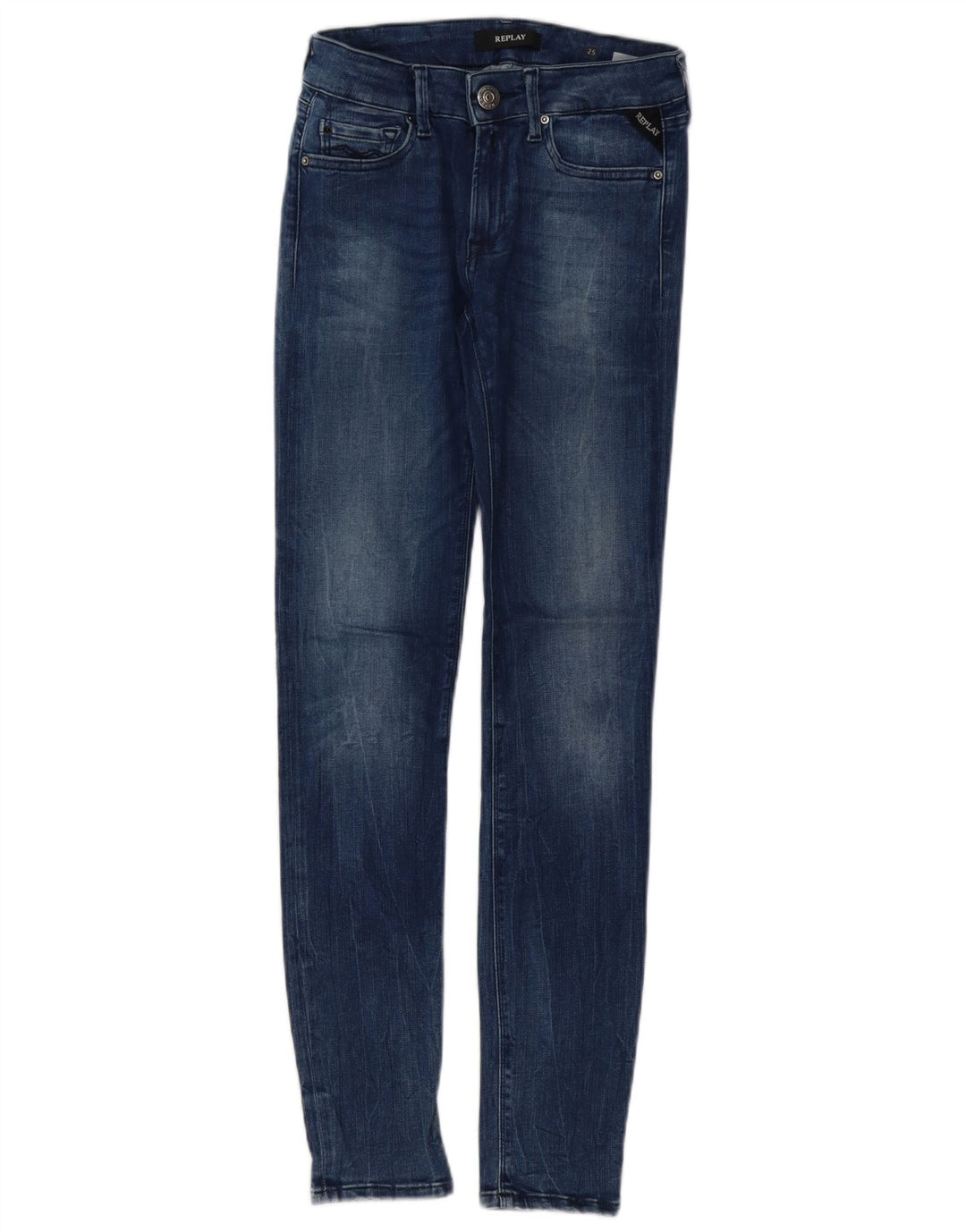 Damskie jeansy Skinny REPLAY W25 L29 granatowe