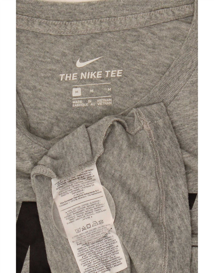 Męski T-shirt z grafiką Nike, średnioszary, bawełniany
