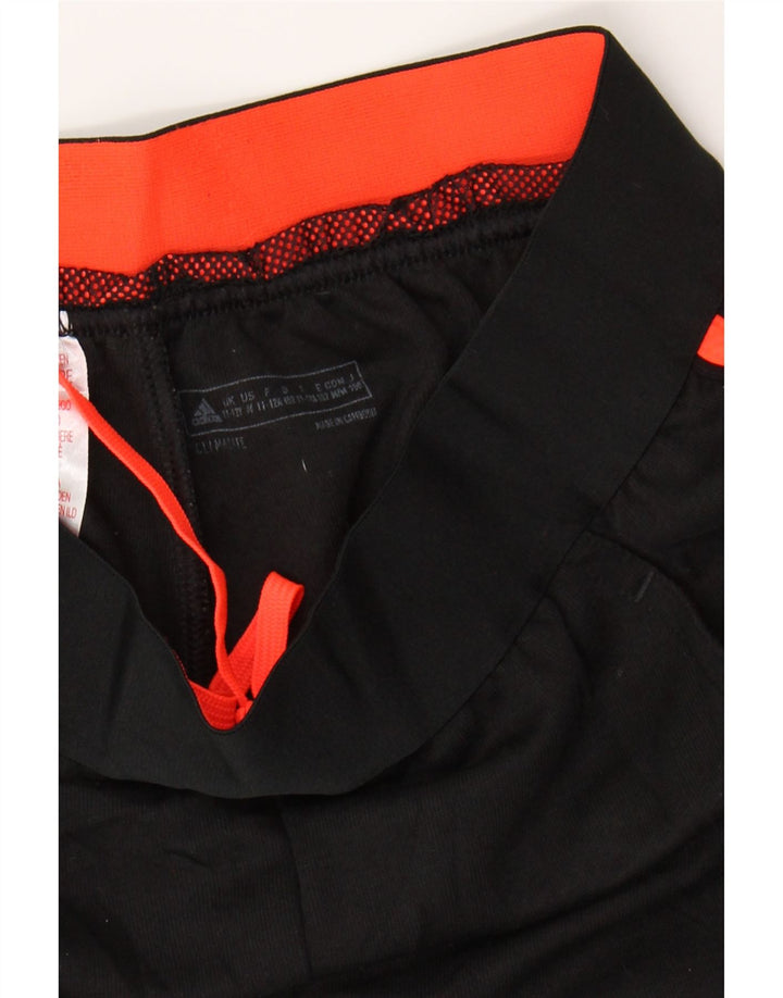 ADIDAS Boys Climalite Tracksuit Trousers 11-12 Years  Black Polyester Vintage Adidas and Second-Hand Adidas from Messina Hembry 