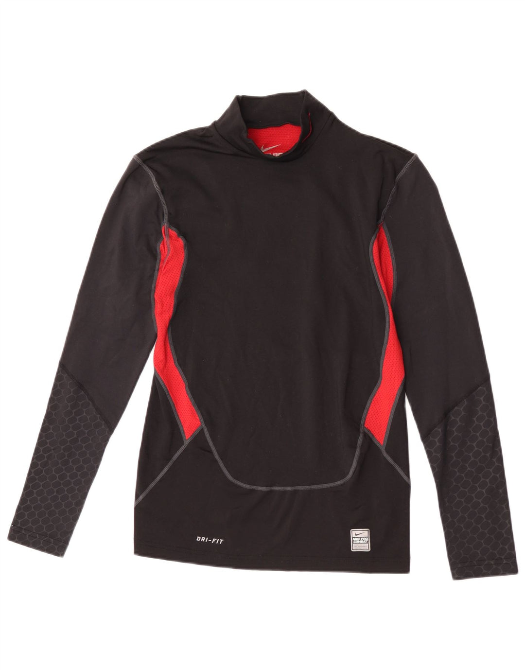 Męska koszulka Nike Dri Fit Graphic z długim rękawem i średnim czarnym kolorem