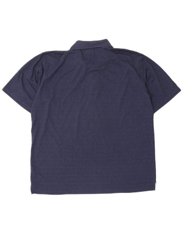 Męska koszulka polo Umbro 2XL granatowa, poliestrowa