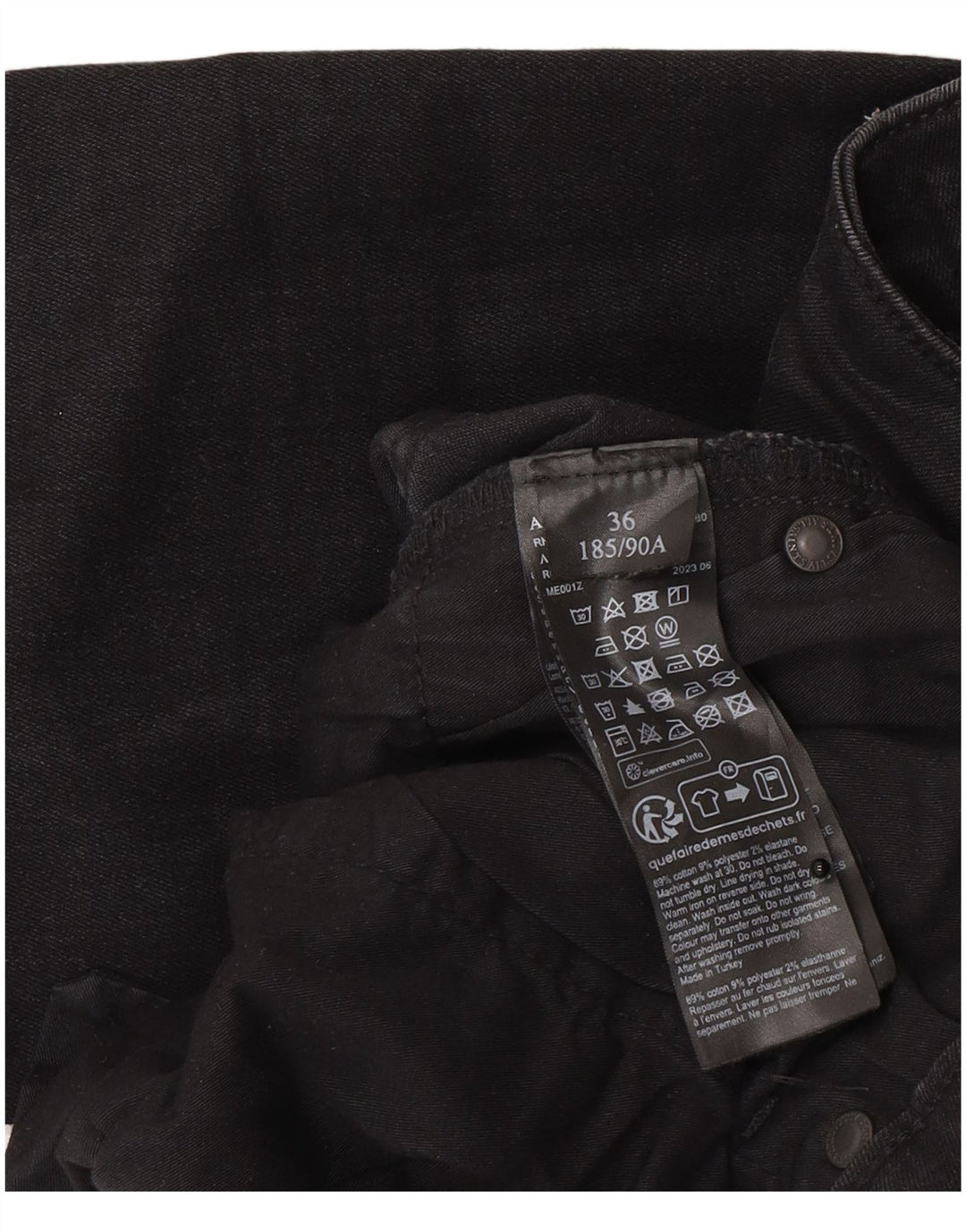 All Saints Męskie Ronnie Slim Jeans W36 L30 Czarna bawełna