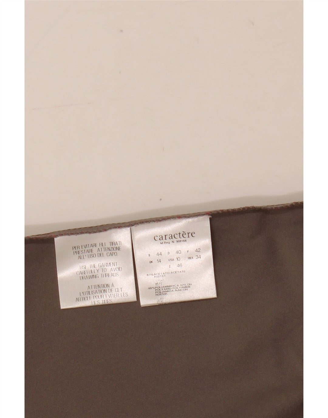 Damska sukienka na ramiączkach Caractere UK 14, duży brązowy octan