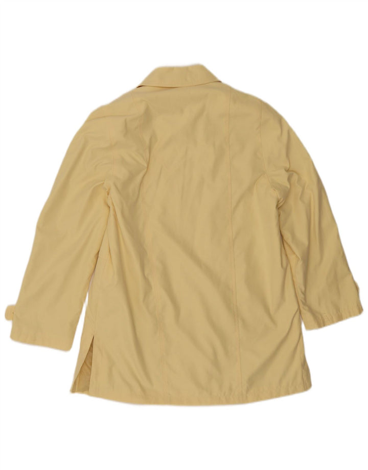 Vintage damski płaszcz oversize UK 8, mały, żółty poliester