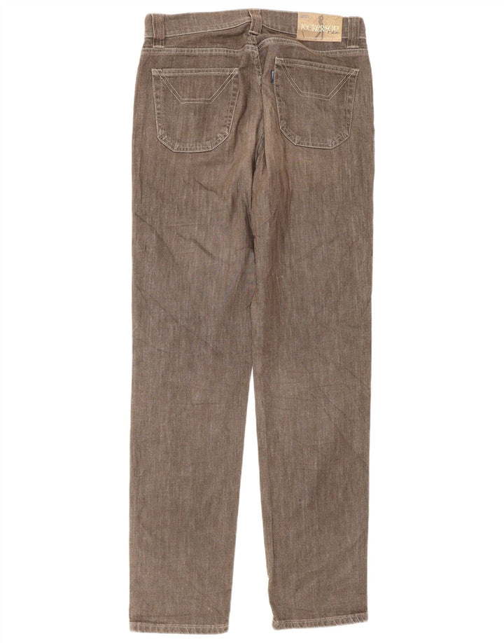 Męskie jeansy slim fit Jeckerson W32 L34 Brązowa bawełna