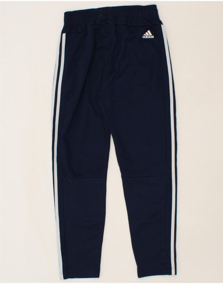 ADIDAS Boys Tracksuit Trousers 13-14 Years Navy Blue Polyester Vintage Adidas and Second-Hand Adidas from Messina Hembry 