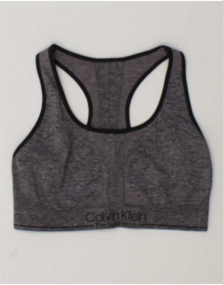Damski stanik sportowy Calvin Klein Graphic, średni szary
