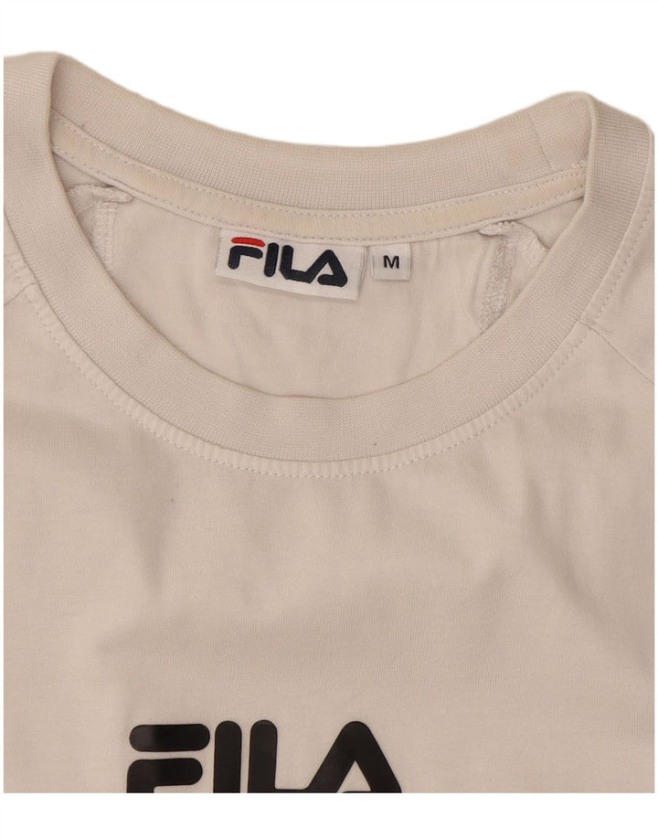 Męska koszulka z grafiką Fila Top w kolorze średniej bieli