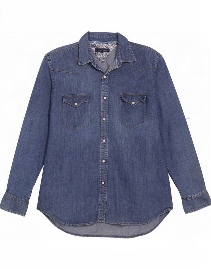 Męska koszula dżinsowa Tommy Hilfiger XL, niebieska, bawełniana