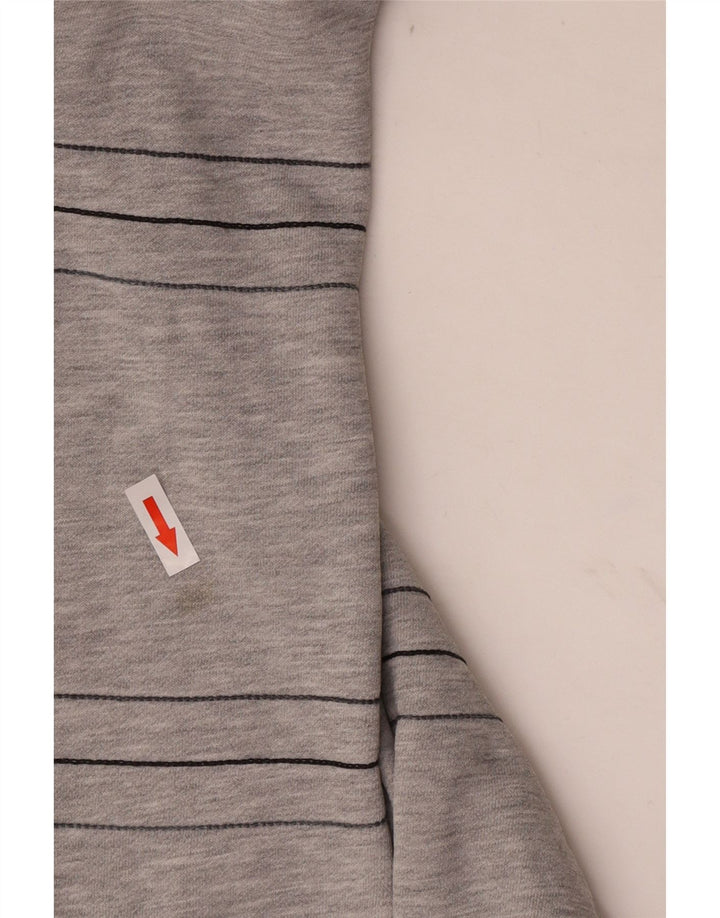 Bluza męska Adidas, duża, szara, bawełniana w paski
