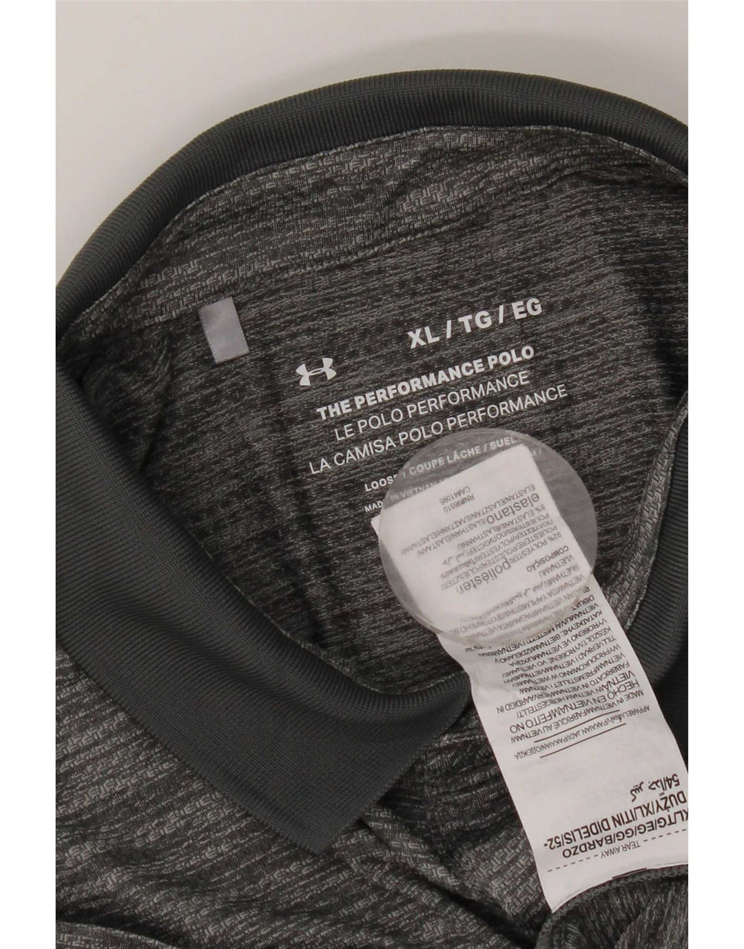 Męska koszulka polo Under Armour XL, szara, nakrapiana, z poliestru