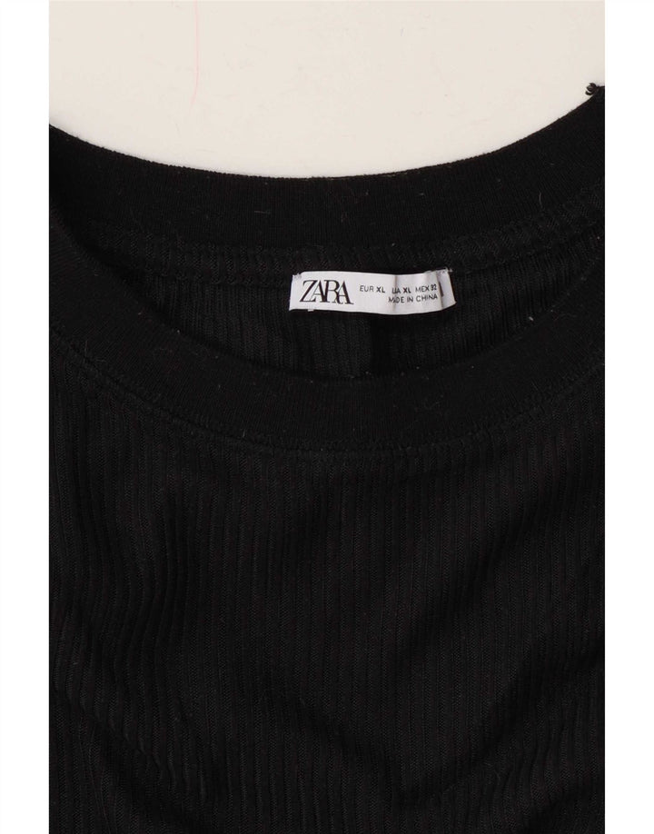 Męski top z długim rękawem Zara XL, czarny