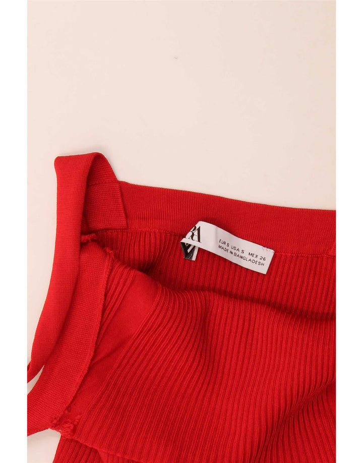 Damski top na ramiączkach Zara UK 8 Small Red
