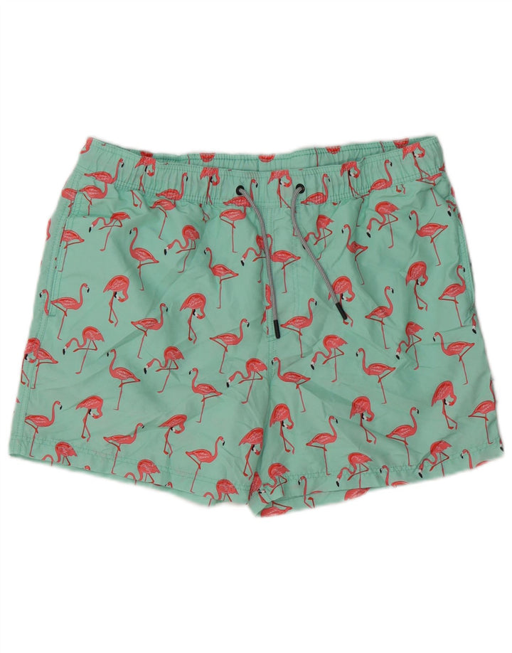 Męskie spodenki kąpielowe Jack & Jones Flamingo, średni zielony poliester