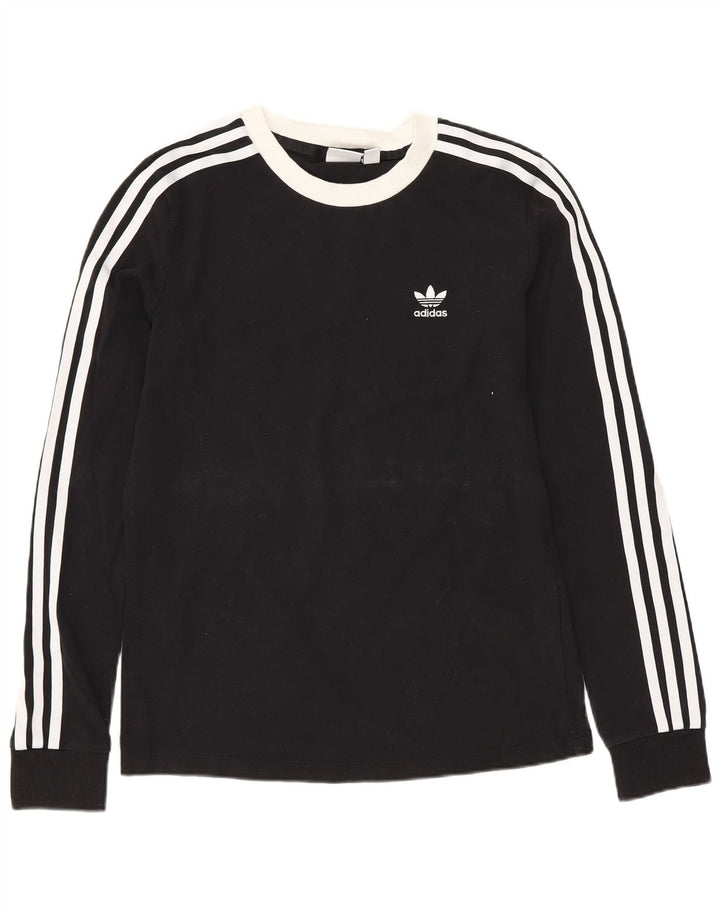 Damski top ADIDAS z długim rękawem, UK 6 XS, czarna bawełna