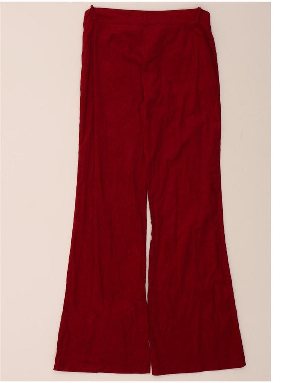 VINTAGE Girls High Waist Corduroy Trousers 15-16 Years W30 L32 XL Burgundy