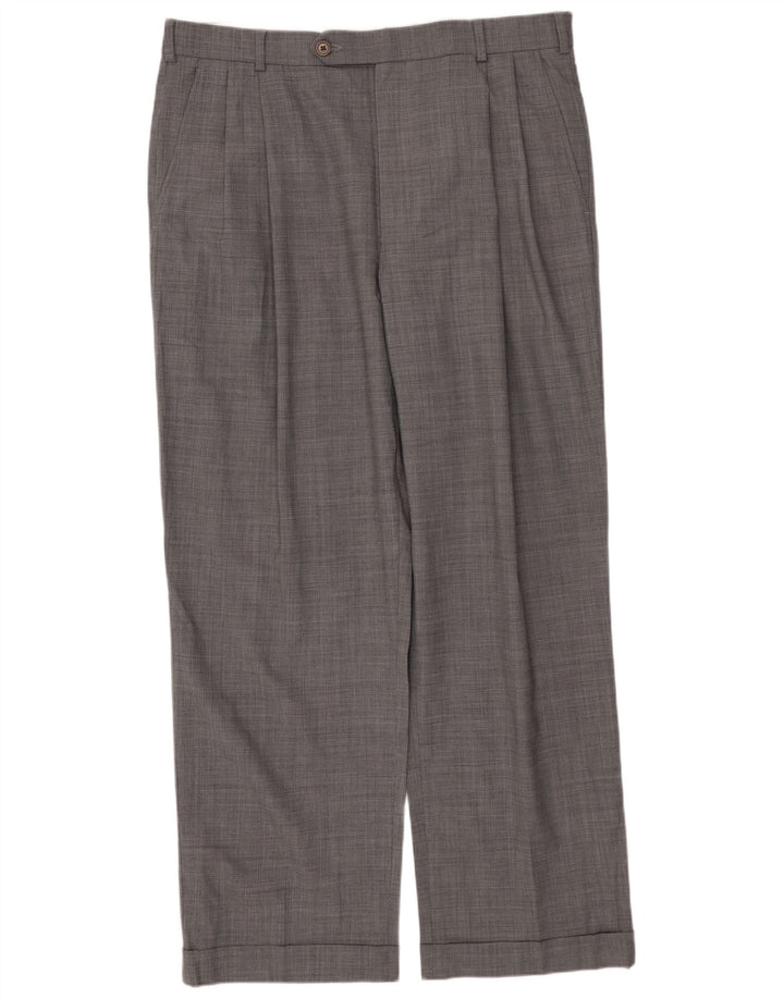 BROOKS BROTHERS Męskie 346 Dwuczęściowy garnitur zapinany na 2 guziki UK 42 XL W34 L29 Szara wełna