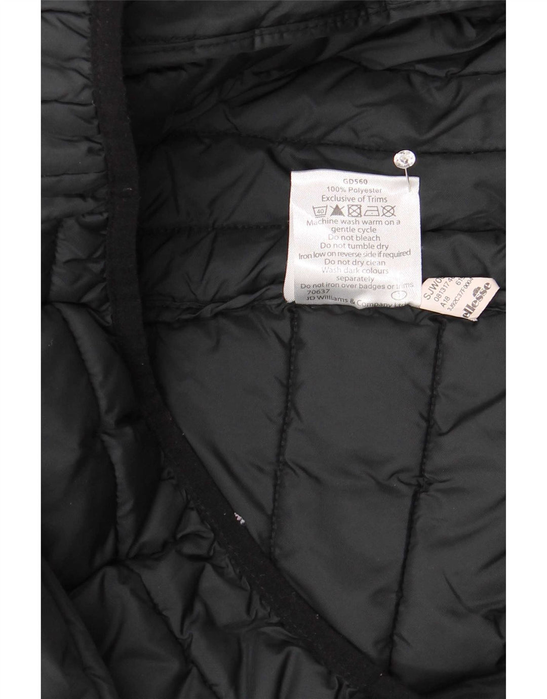 Damska ocieplana kurtka z kapturem Ellesse UK 24 4XL Czarny poliester