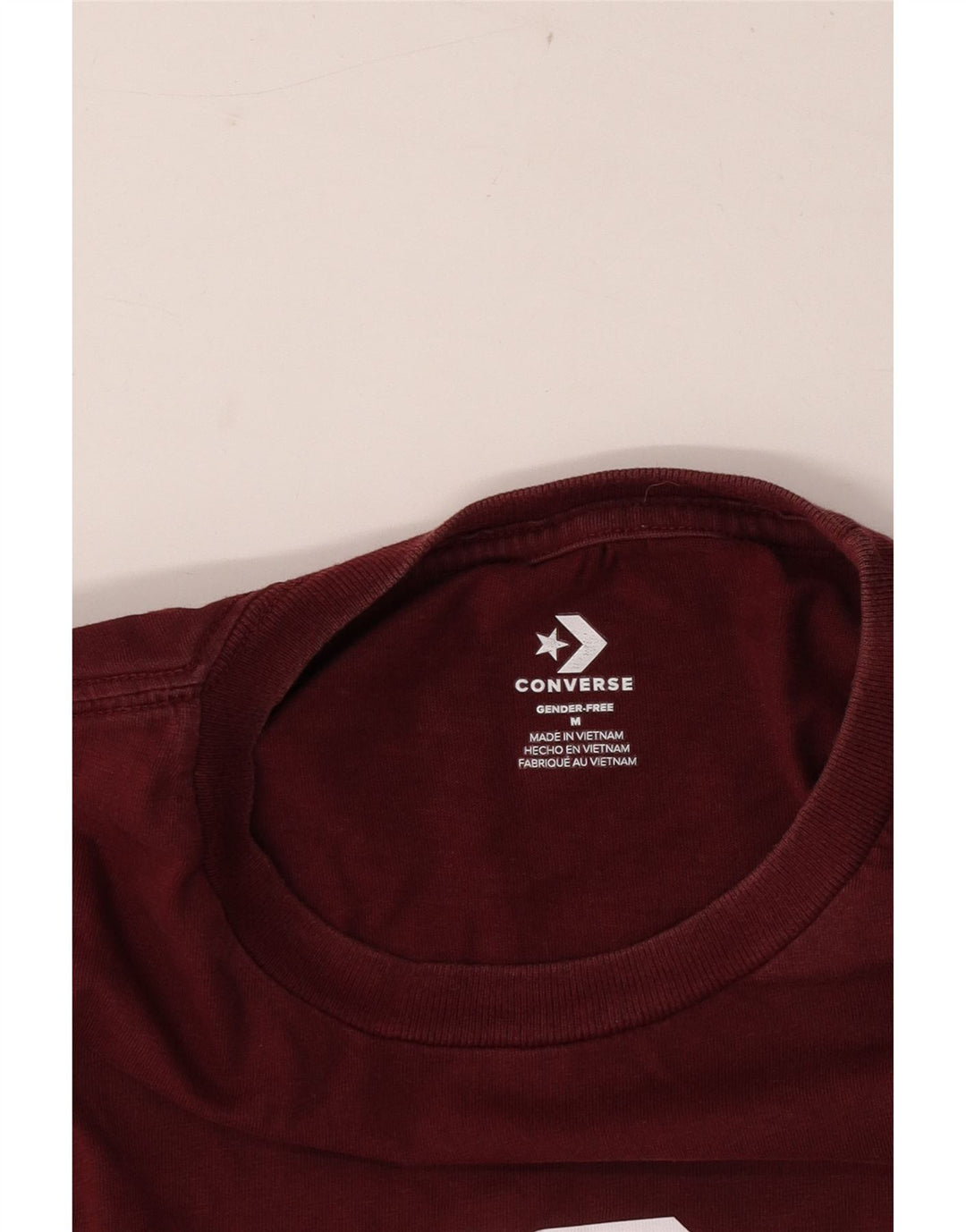Męski T-shirt Converse z grafiką, średni, bordowy