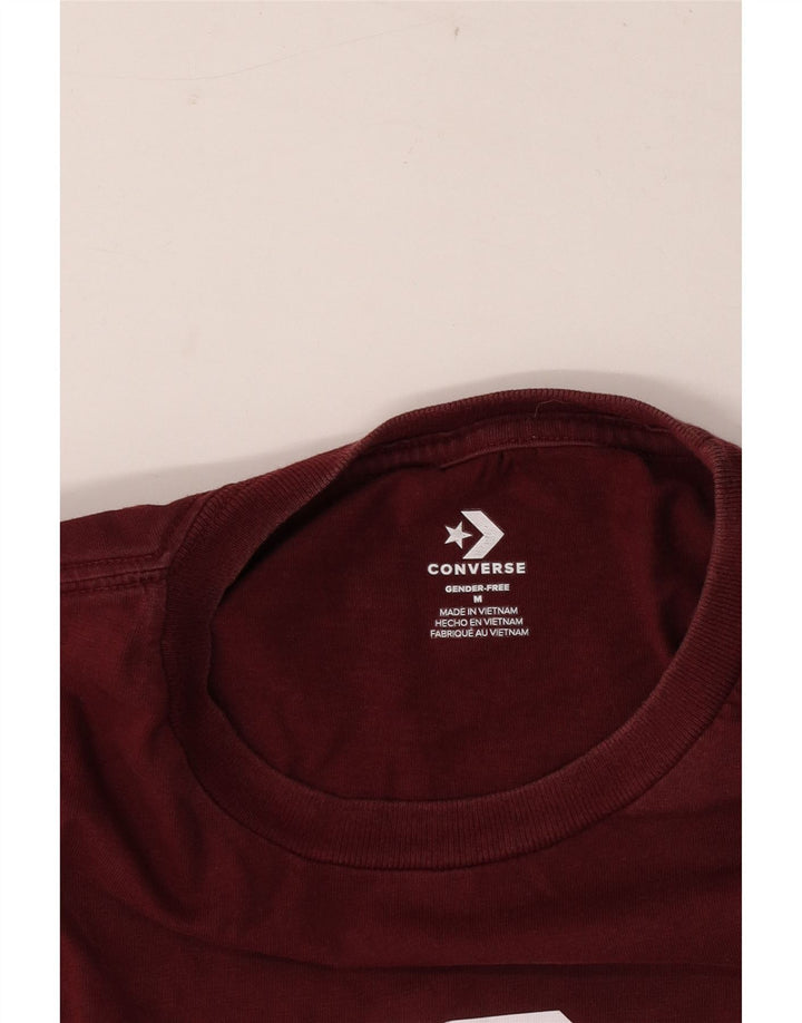 Męski T-shirt Converse z grafiką, średni, bordowy