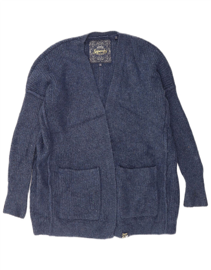 Damski sweter oversize Superdry UK 10, mały, niebieski akryl
