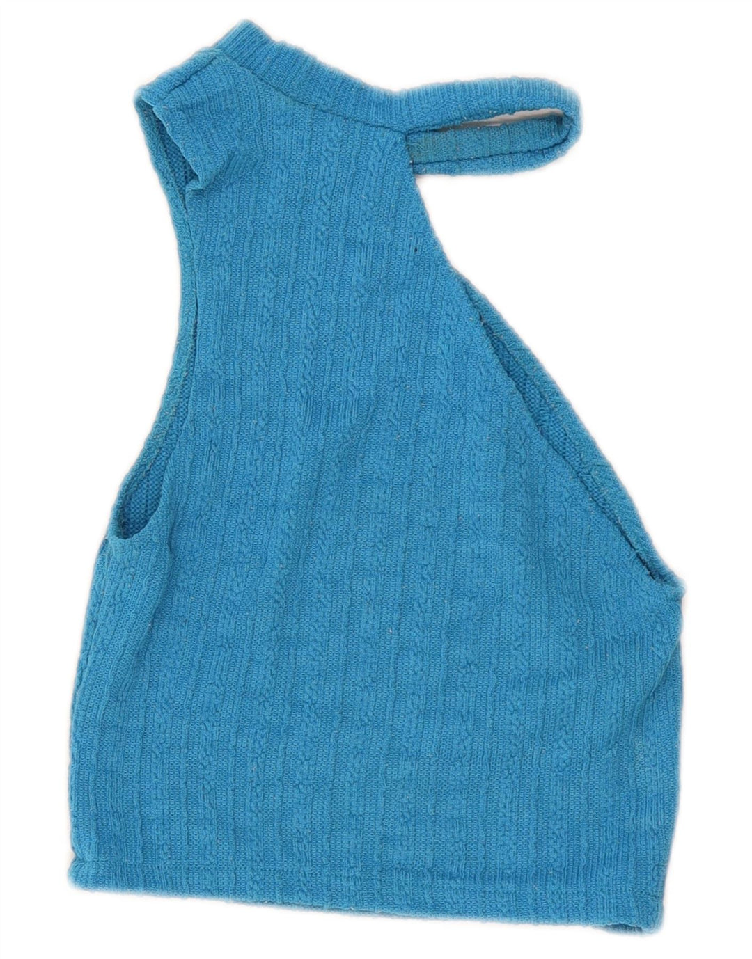Damski top Zara Crop Oversize na jedno ramię UK 10 Small Blue