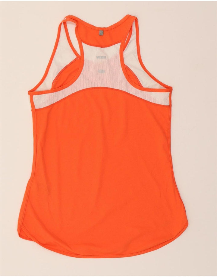 NIKE Womens Vest Top US 4/6 Small Orange Colourblock Polyester Vintage Nike and Second-Hand Nike from Messina Hembry 