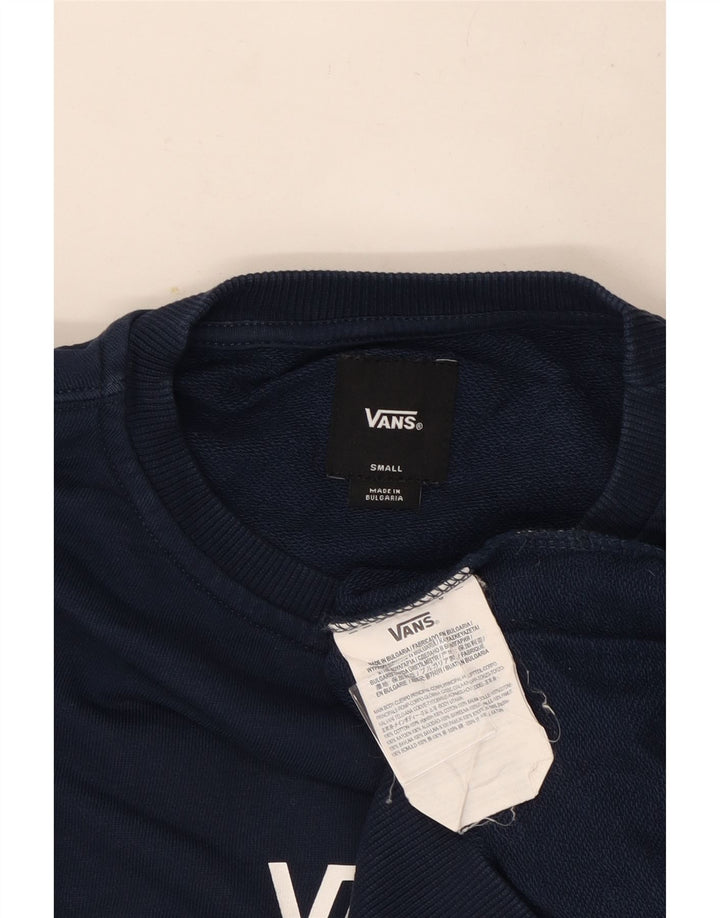 Męski sweter Vans, mały, granatowy, bawełniany