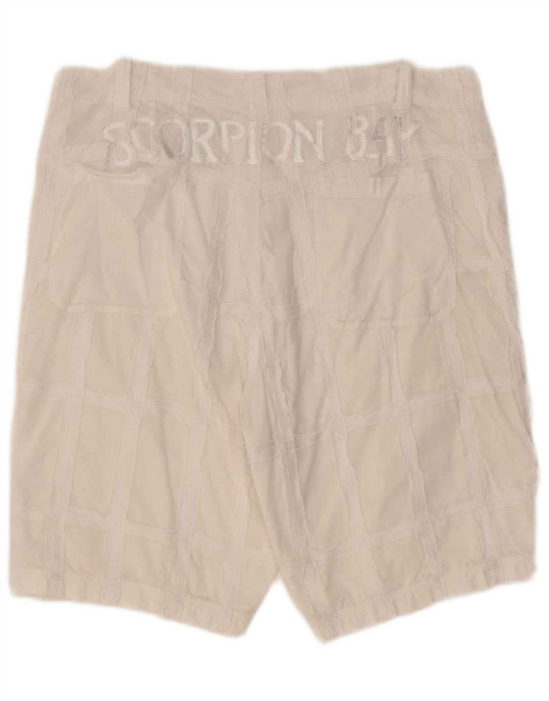 Męskie spodenki chino Scorpion Bay Graphic W33, bawełna w średnią białą kratkę