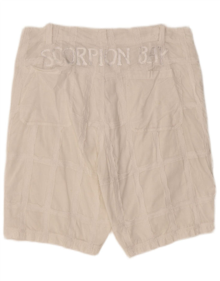 Męskie spodenki chino Scorpion Bay Graphic W33, bawełna w średnią białą kratkę