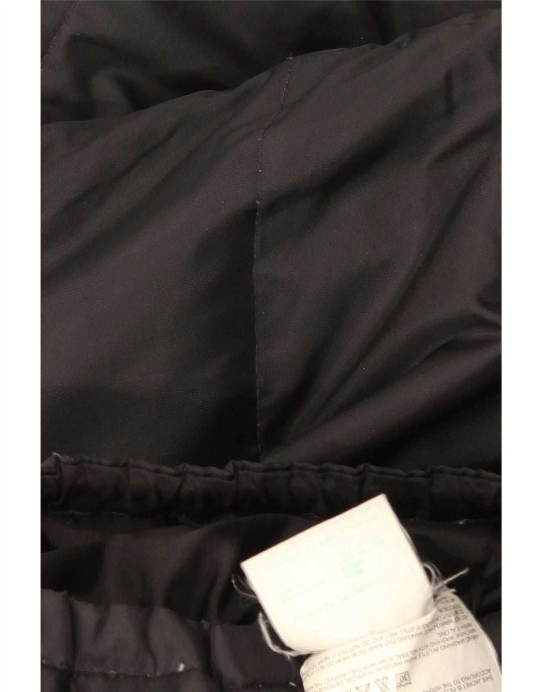 Vintage damski, oversize'owy, wyściełany płaszcz UK 6 XS z czarnego nylonu